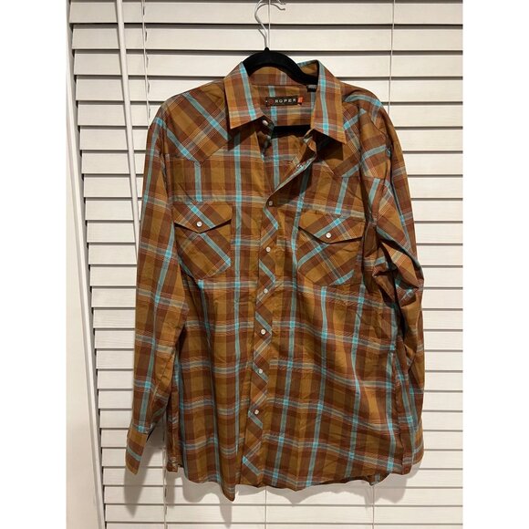 Roper Western Pearl Snap Button Up Shirt - Size XL - Picture 1 of 3